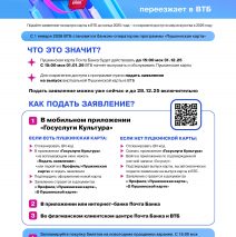 Пушкинская карта переезжает ВТБ